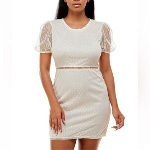 Speechless beige mesh dress mini small